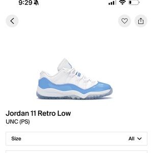 UNC jordan11 retro low